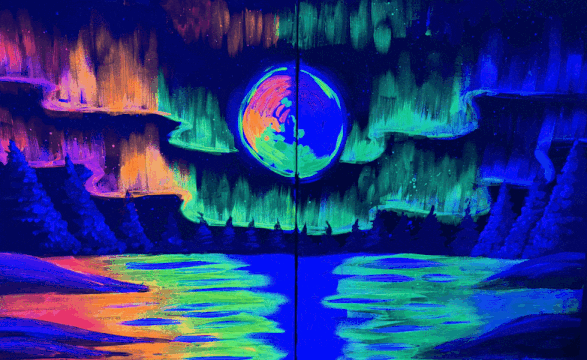 Cosmic Winter Love (Set or Solo) #blacklight 1